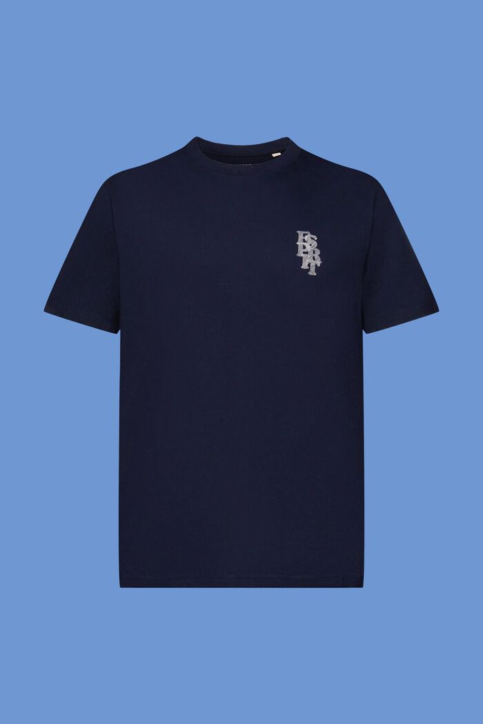 純棉LOGO標誌T恤, 海軍藍, detail image number 6