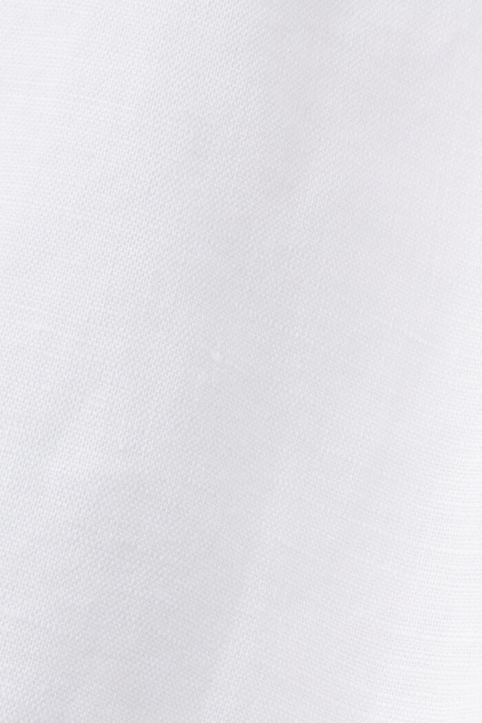 ‌棉麻混紡中長款半身裙, 白色, detail image number 5