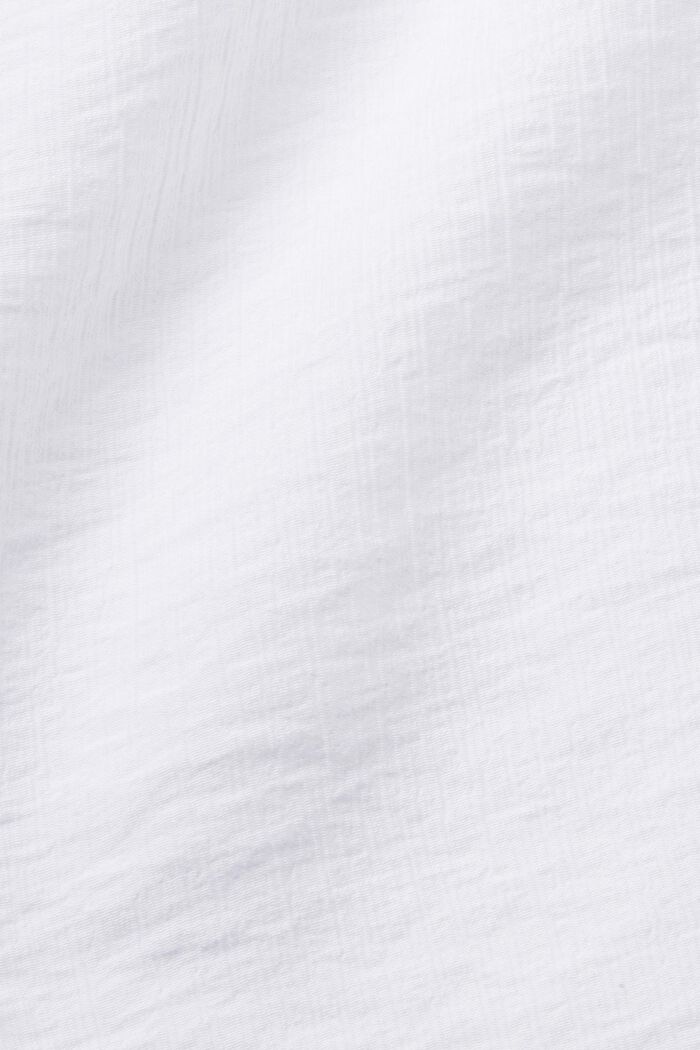 褶襉無袖女裝恤衫, 白色, detail image number 4