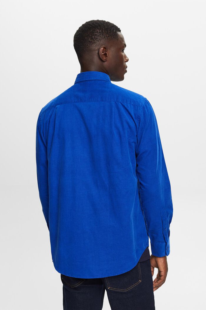 100%純棉燈芯絨恤衫, 藍色, detail image number 3