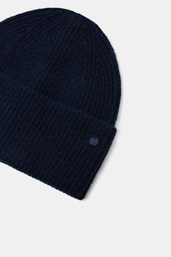 ‌羅紋針織圓帽, 海軍藍, detail image number 1