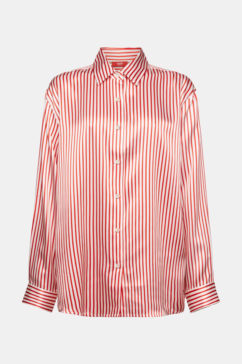Striped Silk Charmeuse Shirt