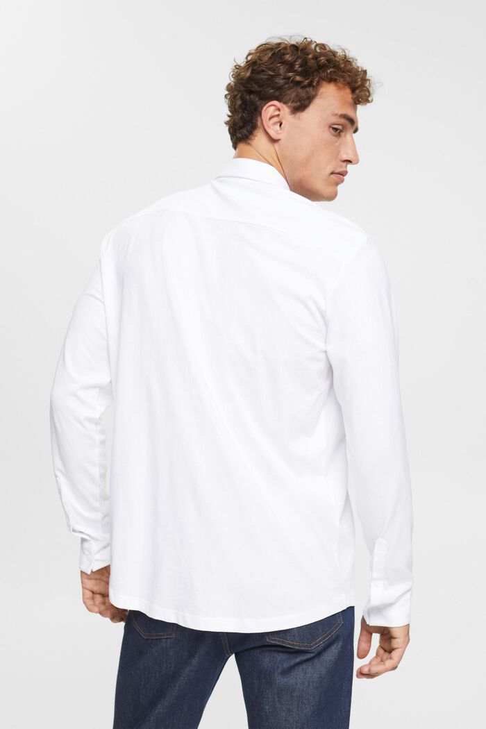 針織長袖，100% 純棉, 白色, detail image number 3