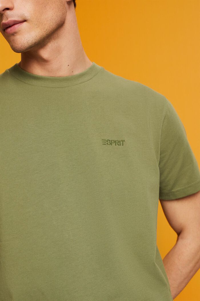 純棉LOGO標誌T恤, 橄欖綠, detail image number 2