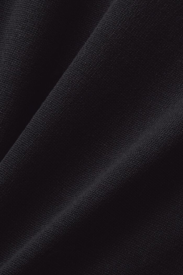 半高領中長款針織連身裙, 黑色, detail image number 3