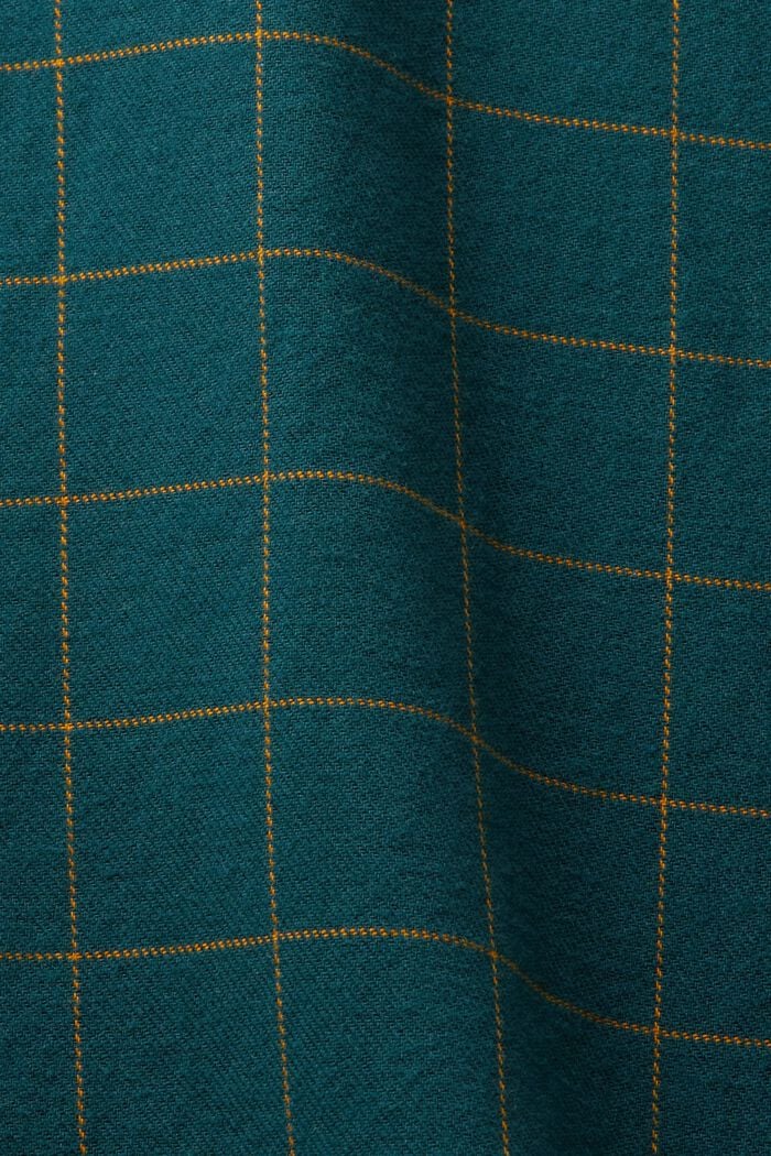 ‌格紋法蘭絨標準版型恤衫, 翡翠綠, detail image number 5