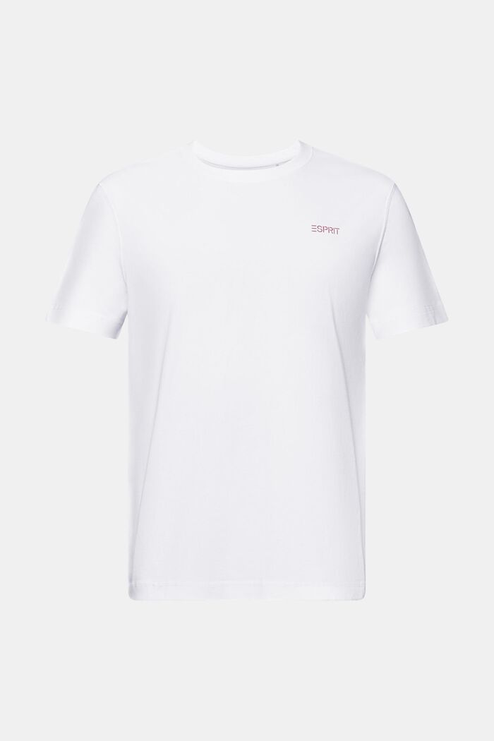 LOGO標誌棉質T恤, 白色, detail image number 7
