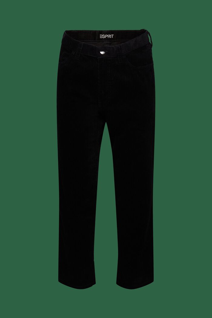 Corduroy Straight Carpenter Pants, BLACK, detail image number 7