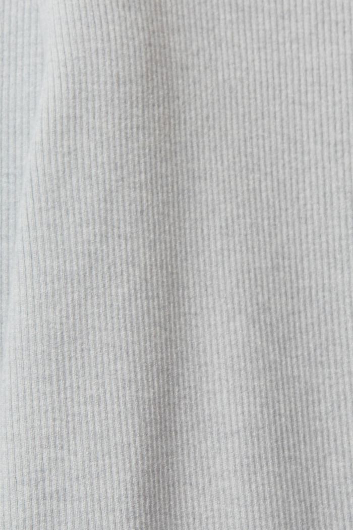 螺紋針織長褲, 淺灰色, detail image number 4