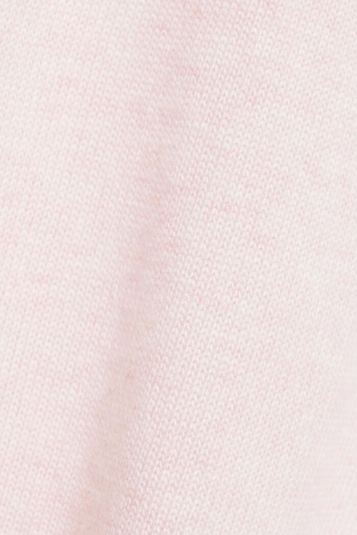 羊毛混紡立領針織上衣，LENZING™ ECOVERO™, 淺粉紅色, detail image number 4