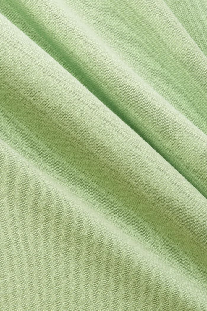 ‌超大廓形棉質平織布LOGO標誌T恤, 淺綠色, detail image number 6