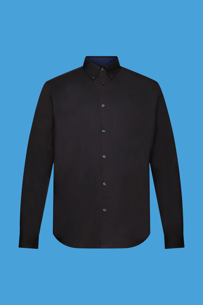 扣角領恤衫, 黑色, detail image number 6