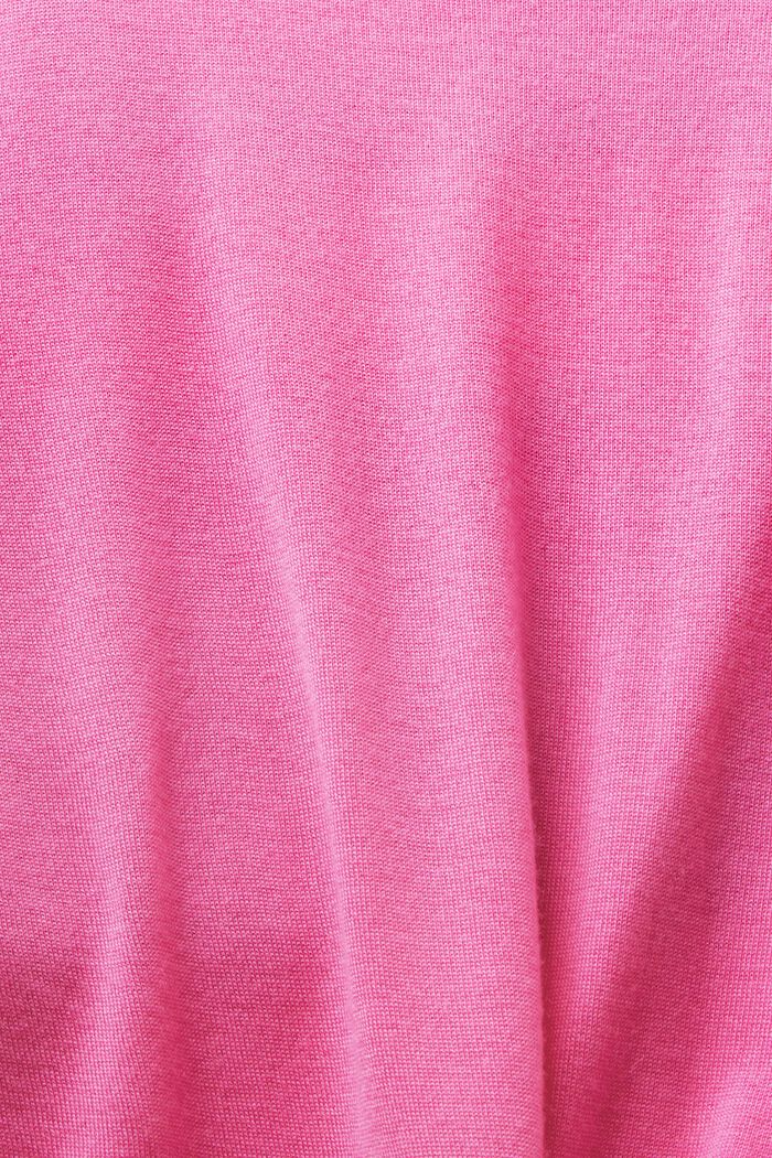 Cashmere Crewneck Sweater, PINK FUCHSIA, detail image number 5