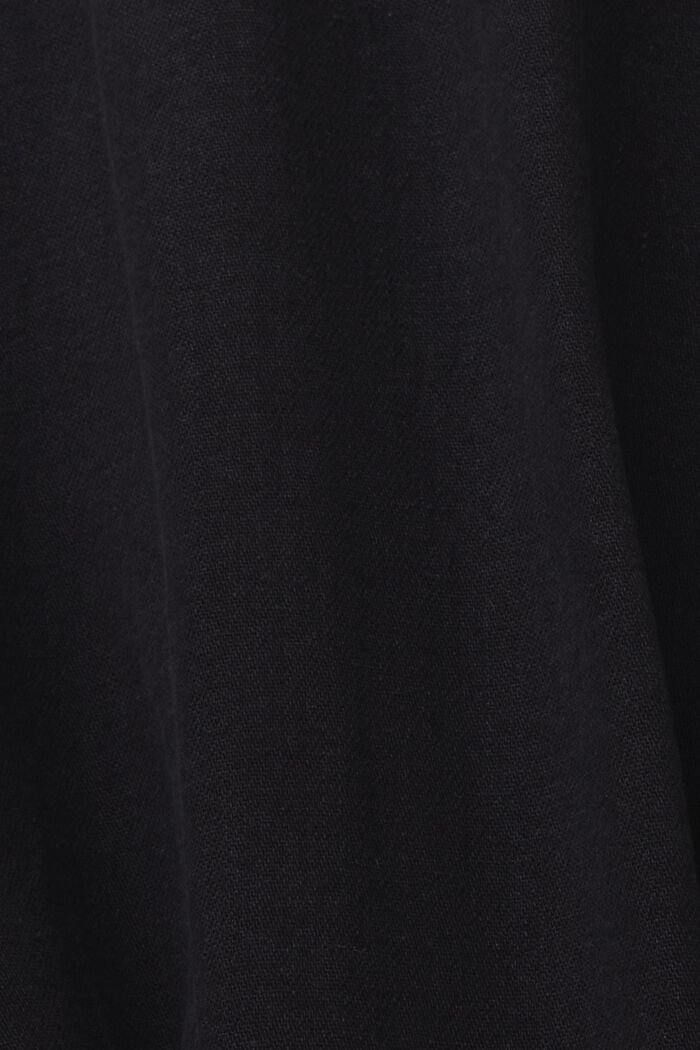 純棉牛仔恤衫, BLACK DARK WASHED, detail image number 5