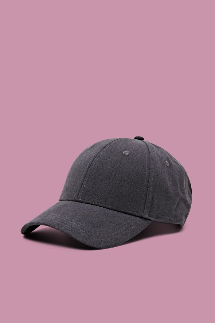 帆布棒球帽, 深灰色, detail image number 0