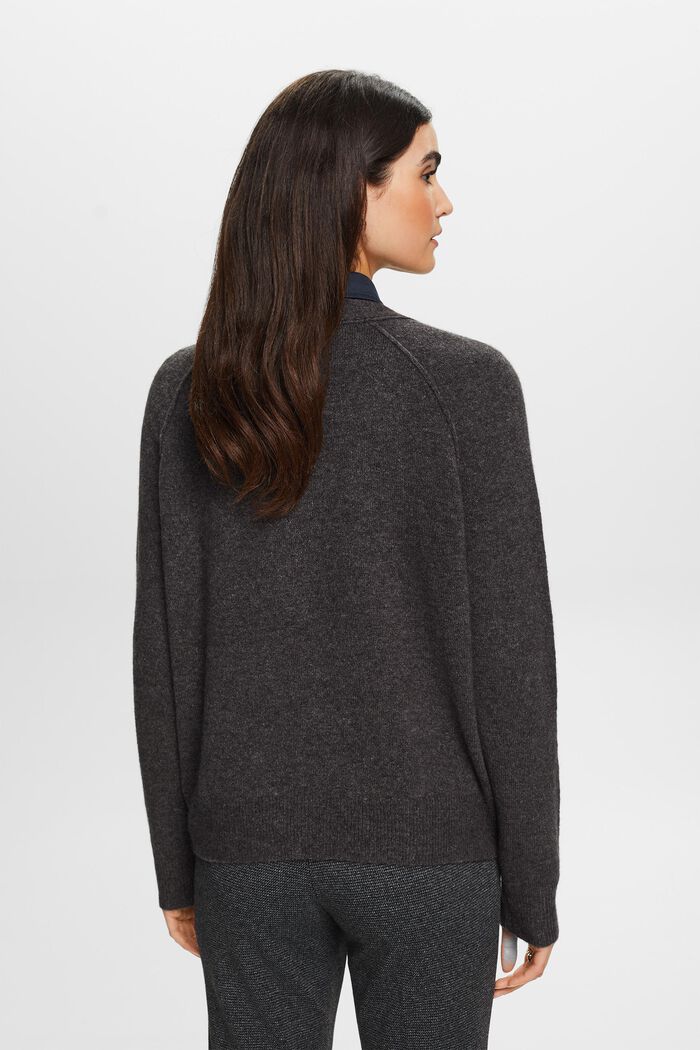 Sweaters cardigan, 深灰色, detail image number 3