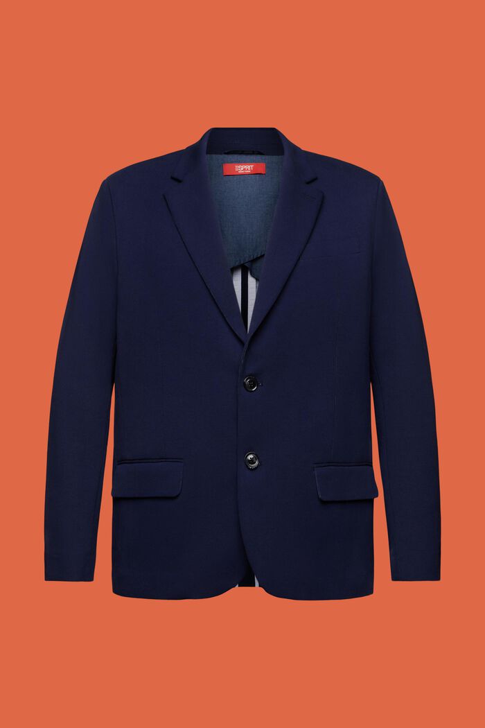 ‌單排扣平織布西裝外套, 藍色, detail image number 6