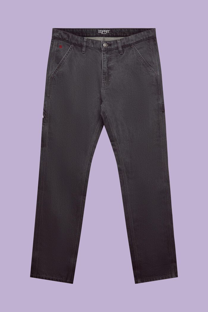 ‌工裝牛仔褲, 黑色, detail image number 7
