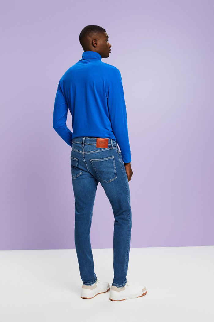 中腰修身牛仔褲, 藍色, detail image number 2