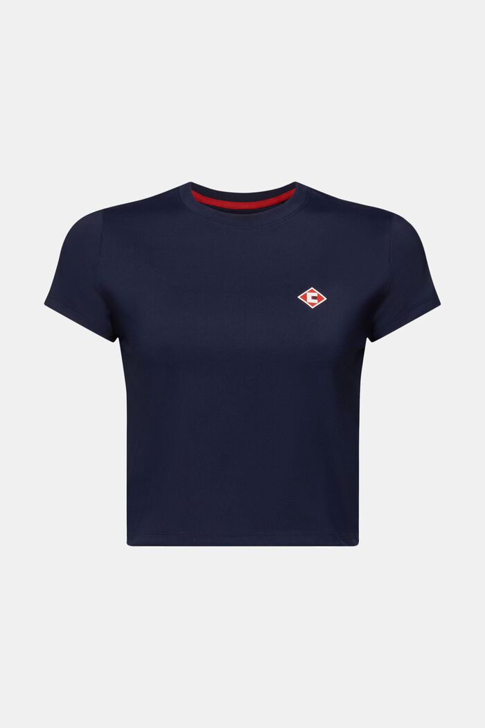 LOGO標誌短款T恤, 海軍藍, detail image number 6