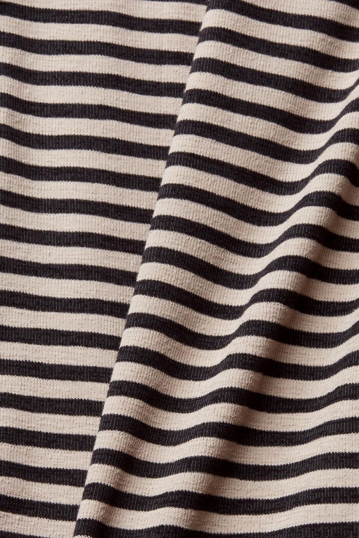 條紋 Polo 連身裙, 淺灰褐色, detail image number 1