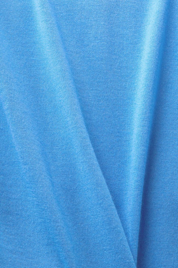 ‌羊絨V領毛衣, 藍色, detail image number 4