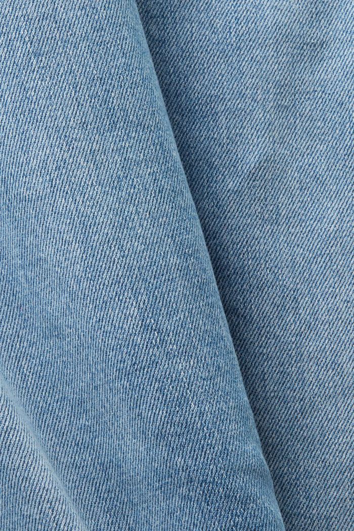 中腰修身錐形牛仔褲, BLUE LIGHT WASHED, detail image number 5