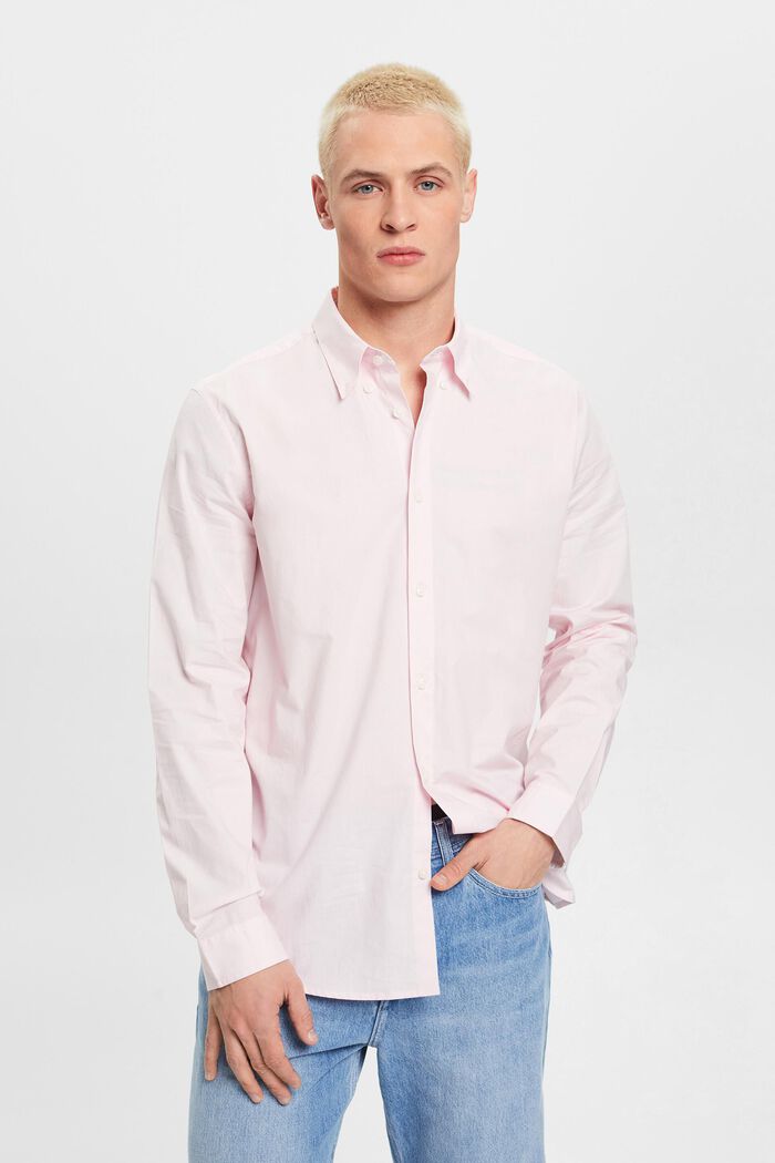 扣角領恤衫, 粉紅色, detail image number 0