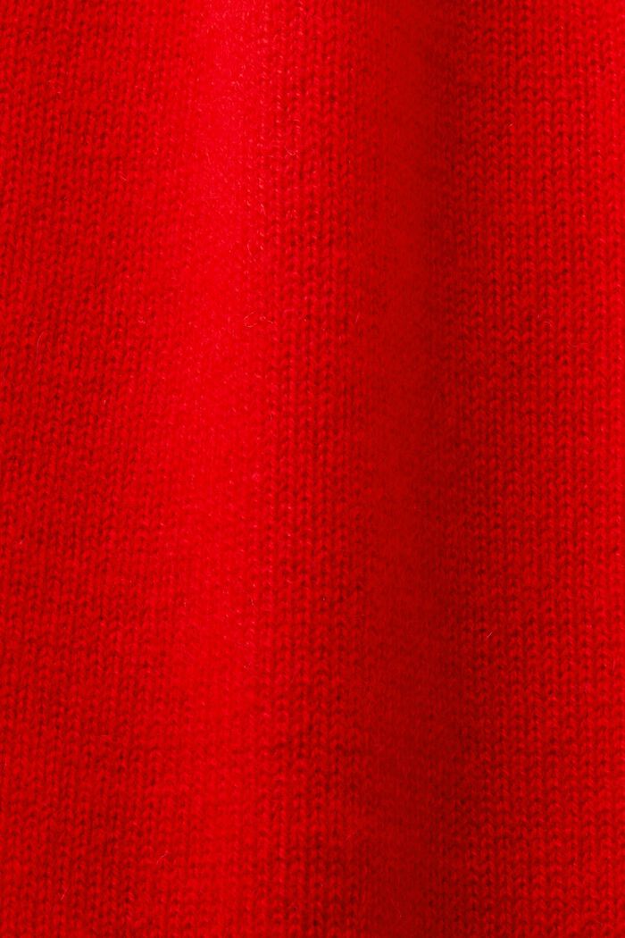 ‌羊絨V領開衫, 紅色, detail image number 5