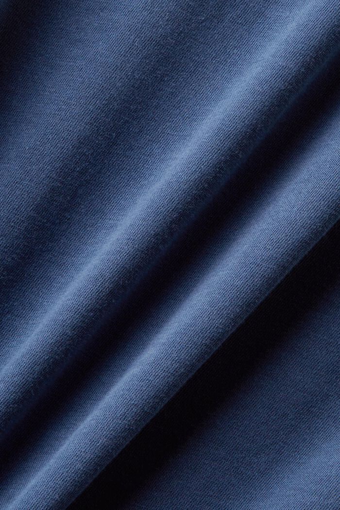 100%純棉水洗T恤, 海軍藍, detail image number 4