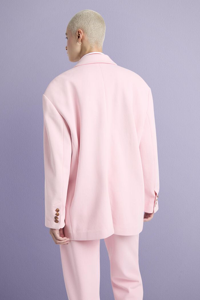 超大廓形針織西裝外套, 淺粉紅色, detail image number 1