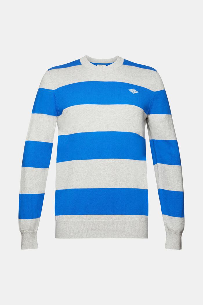 Striped knit jumper with cashmere, LIGHT GREY, detail image number 5