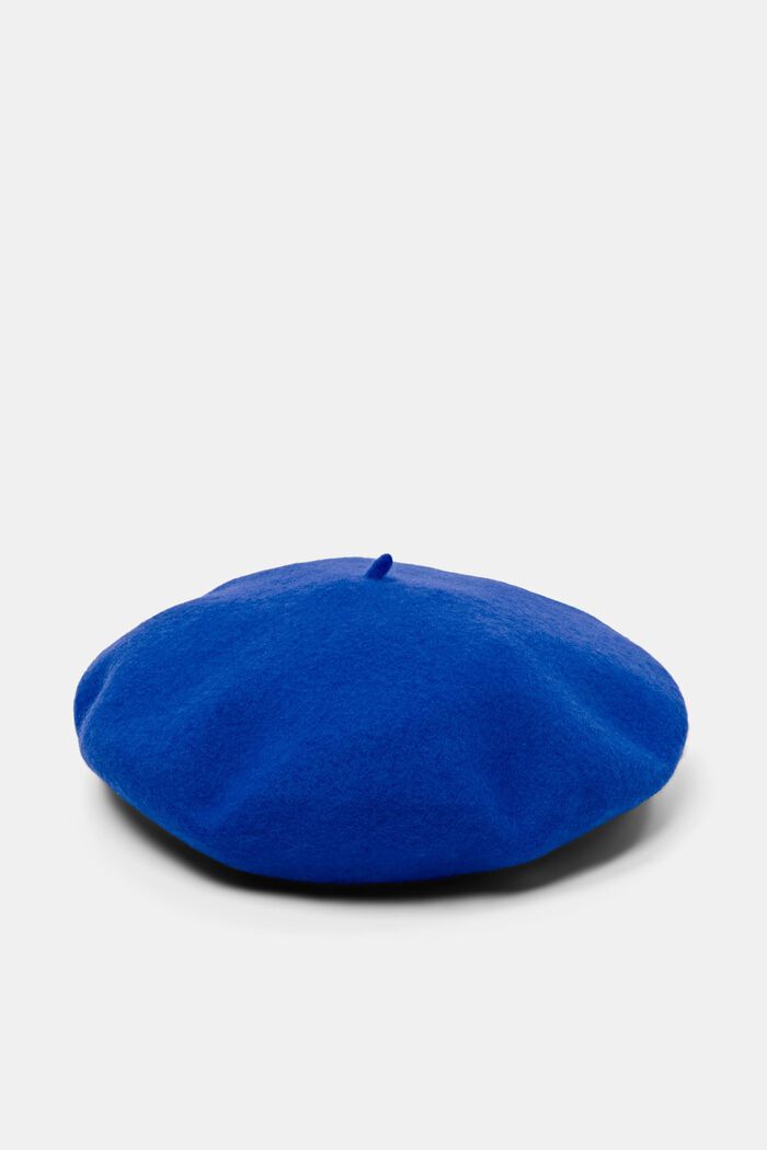 ‌羊毛混紡貝雷帽, 藍色, detail image number 0