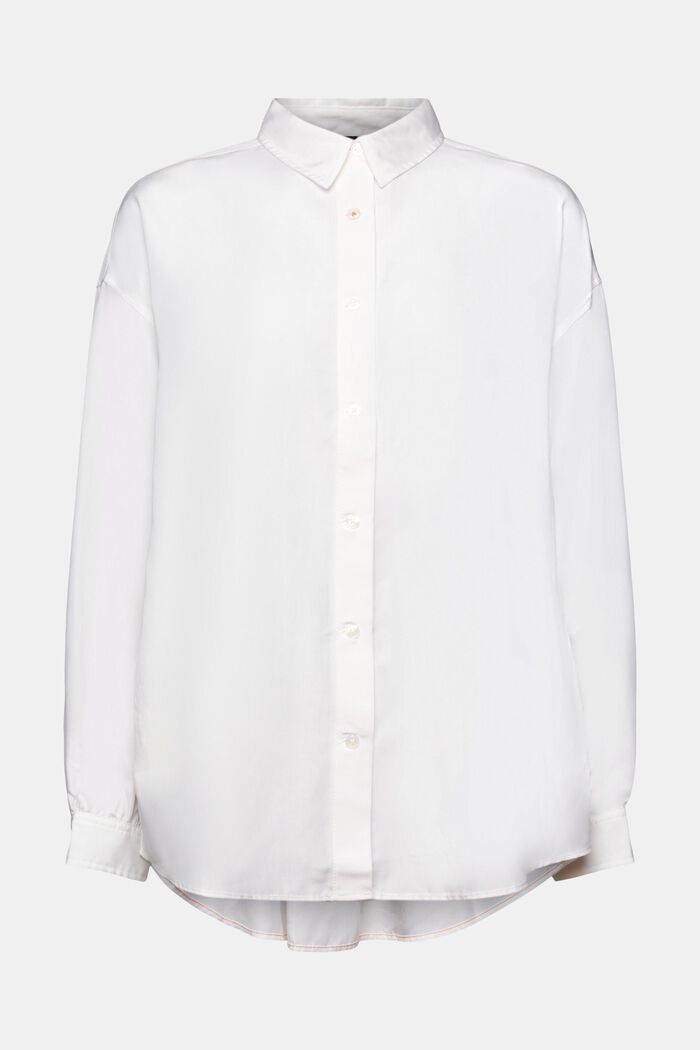超大廓形女裝恤衫, 白色, detail image number 7