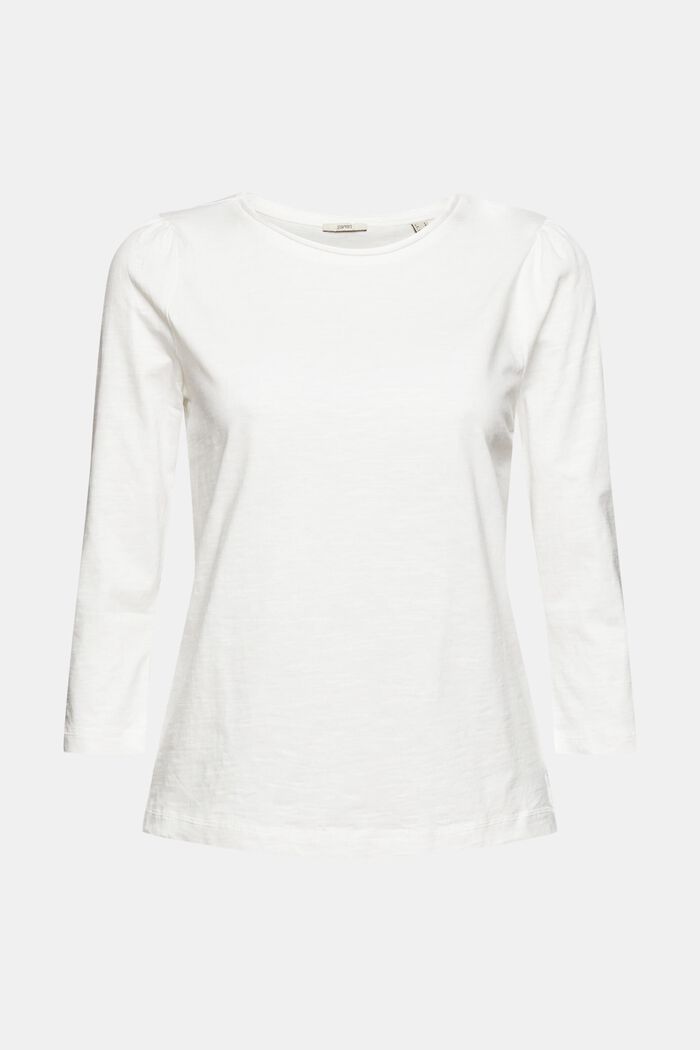 休閒棉質 T 恤, 白色, detail image number 2