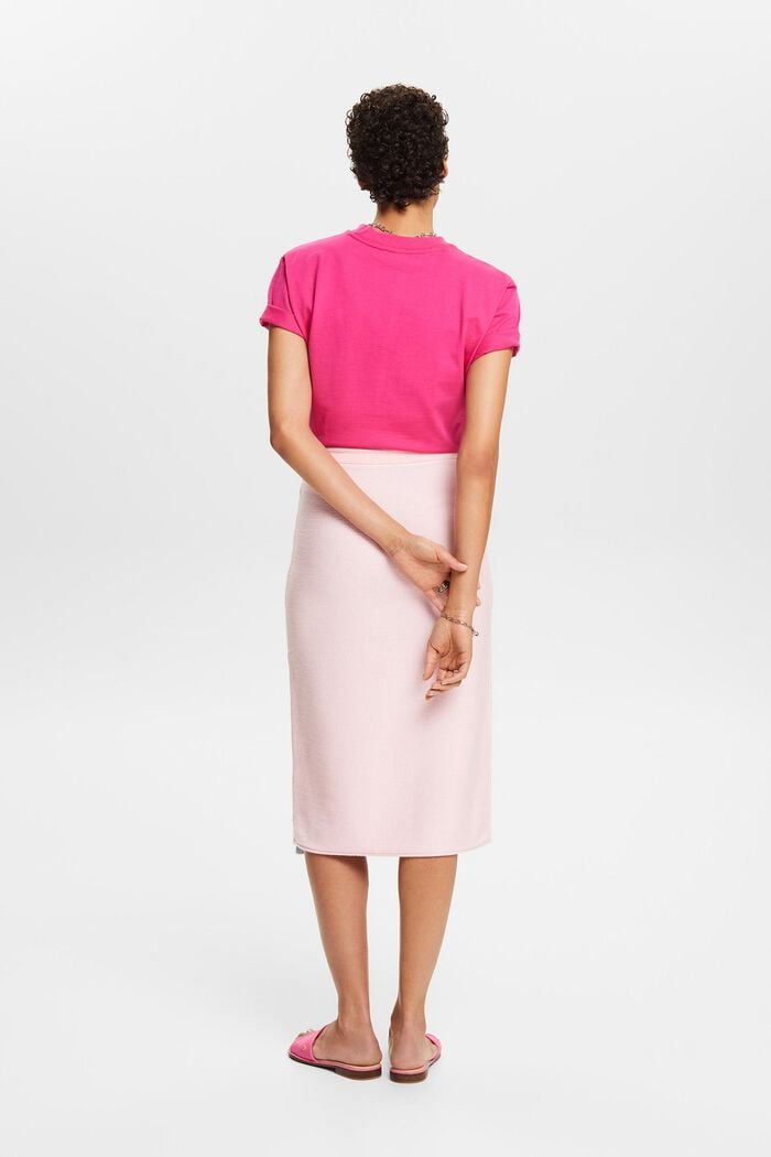 ‌針織中長款半身裙, 淺粉紅色, detail image number 2