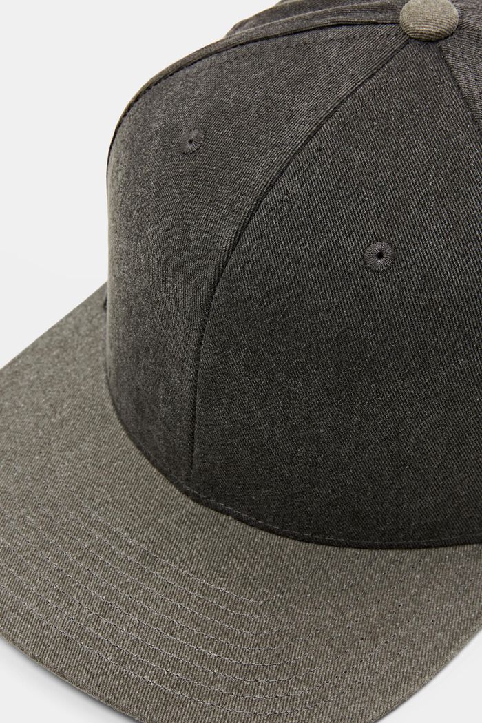 純棉平簷帽, 黑色, detail image number 1