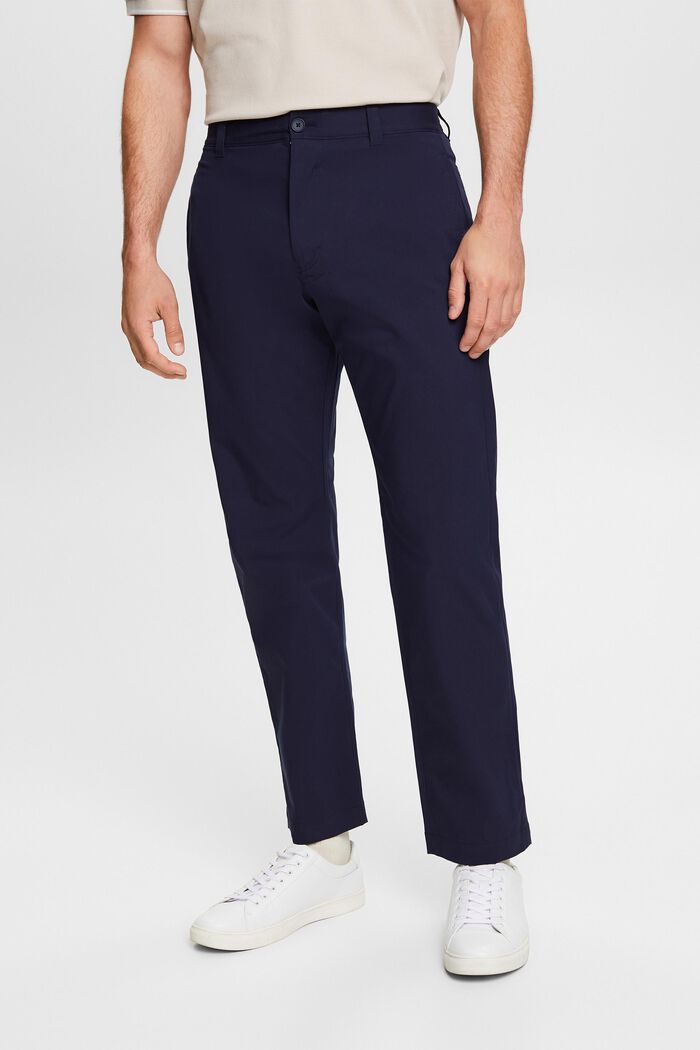 Stretch-Twill Straight Chino Pants, NAVY, detail image number 0
