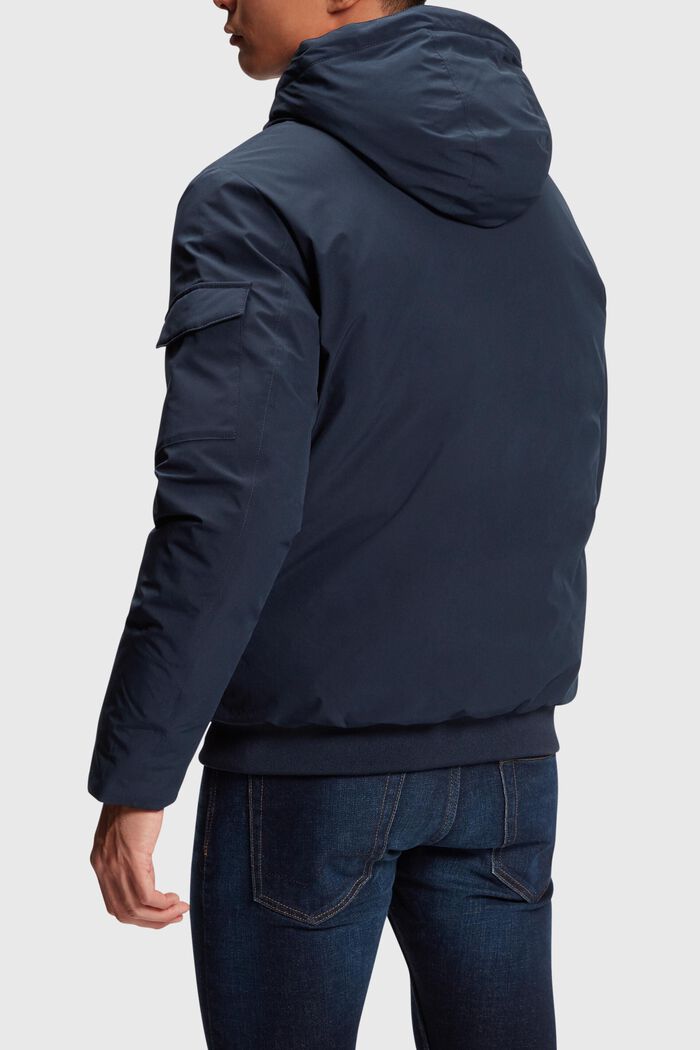 Down jacket with flap pockets, NAVY, detail image number 1