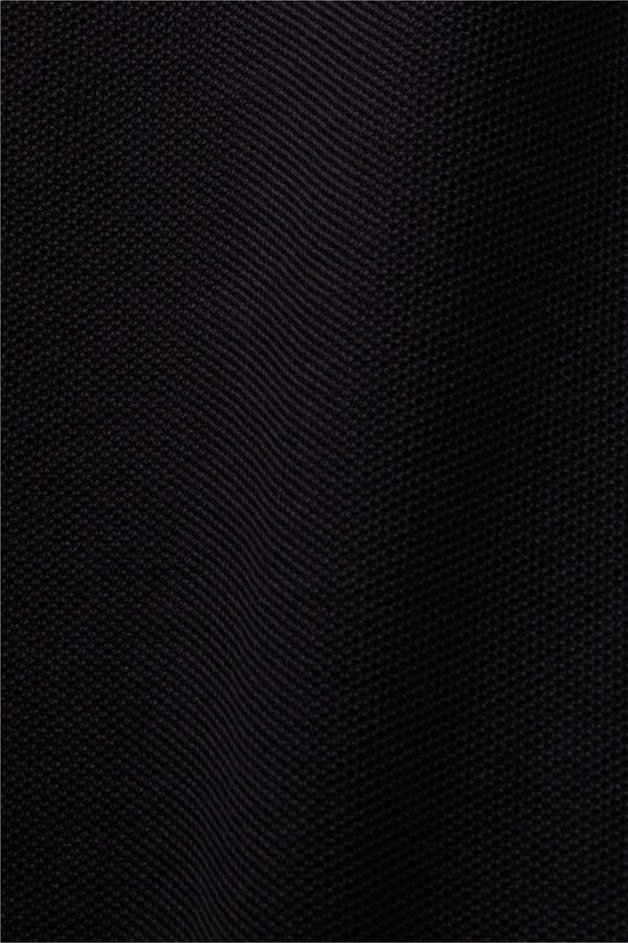 凸紋布POLO衫, 黑色, detail image number 4