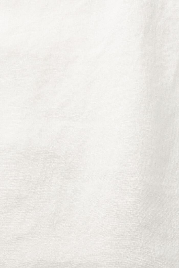 梭織亞麻女裝恤衫, 白色, detail image number 5