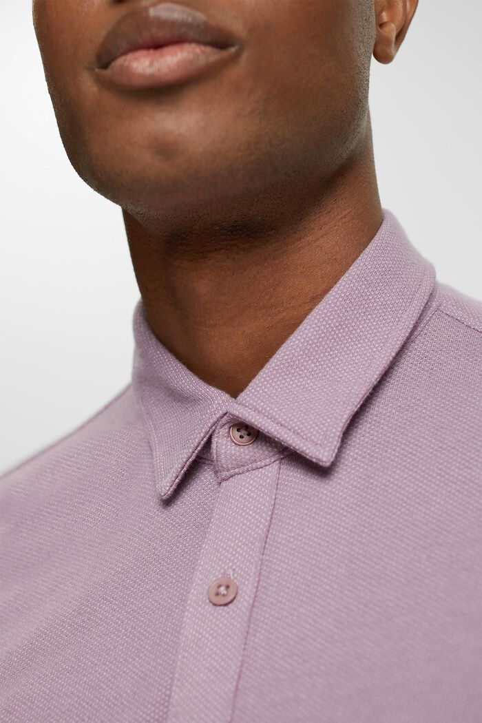 紋理恤衫, 淺紫色, detail image number 0