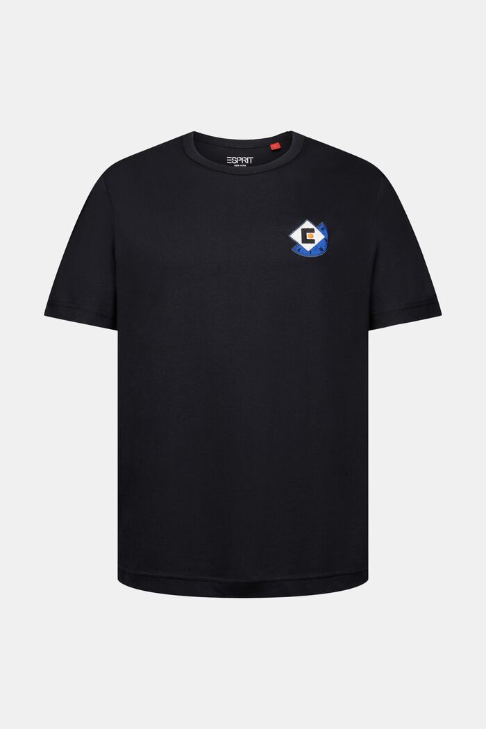 圖案式LOGO標誌T恤, 黑色, detail image number 6