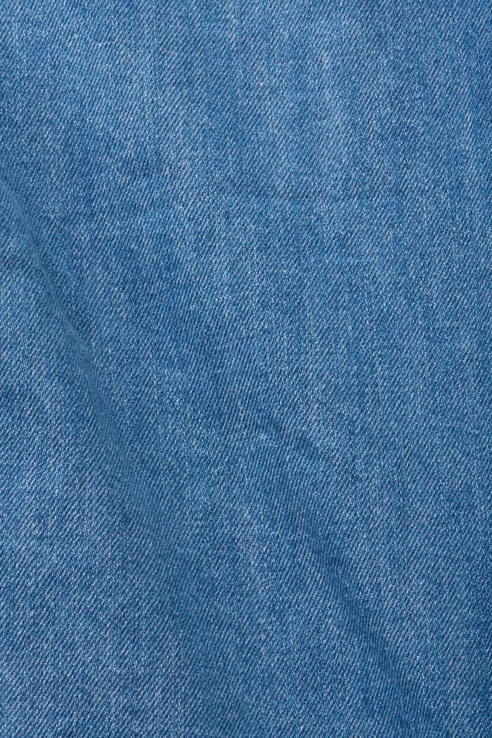 方正版型牛仔短袖恤衫, BLUE MEDIUM WASHED, detail image number 5