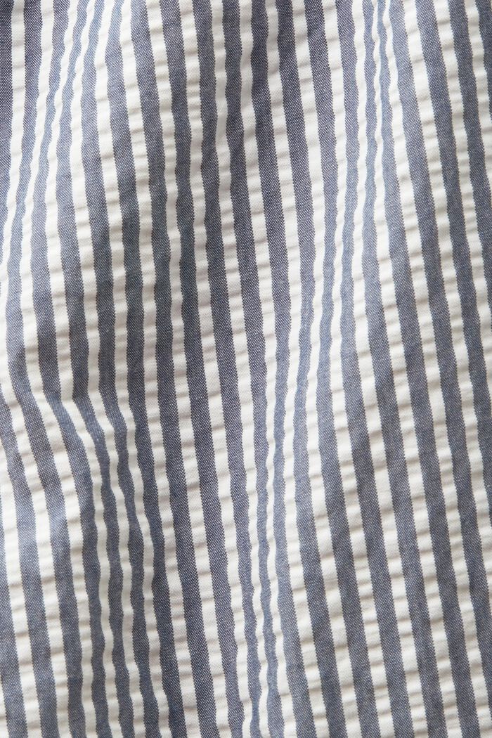 純棉泡泡紗條紋短褲, 海軍藍, detail image number 6