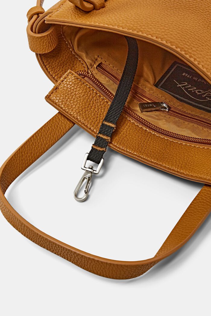 Vegan Leather Crossbody Bag, BRASS YELLOW, detail image number 3