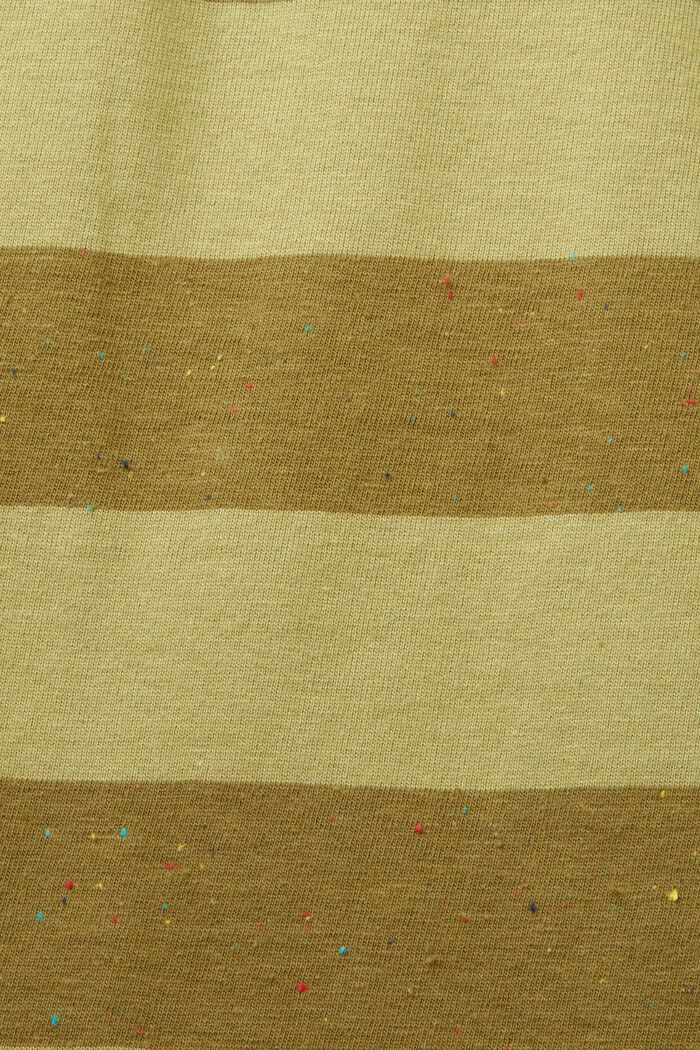 ‌條紋霜絮紗線T恤, 橄欖綠, detail image number 5
