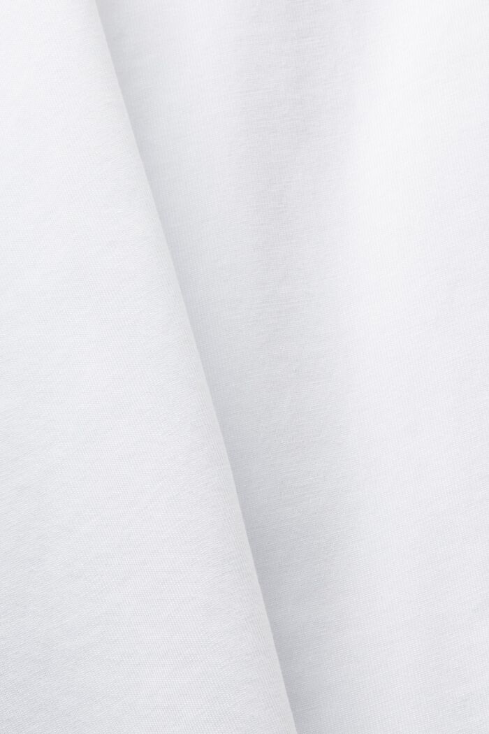 LOGO標誌圖案圓領T恤, 白色, detail image number 4