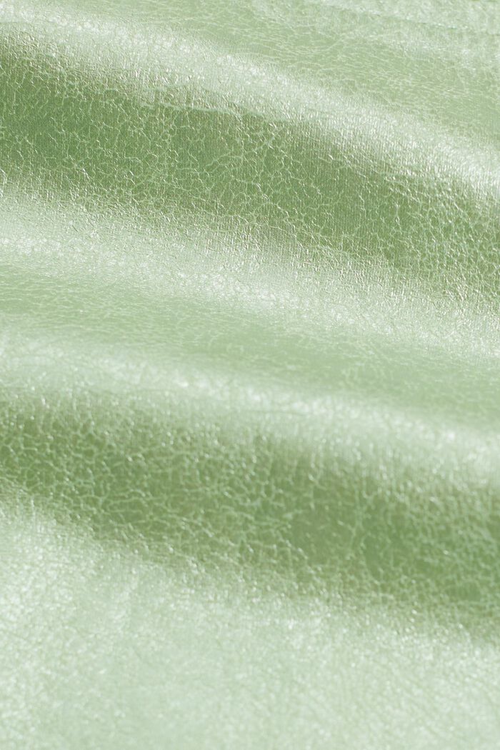 金屬光感飾面中長款半身裙, 淺湖水綠色, detail image number 6