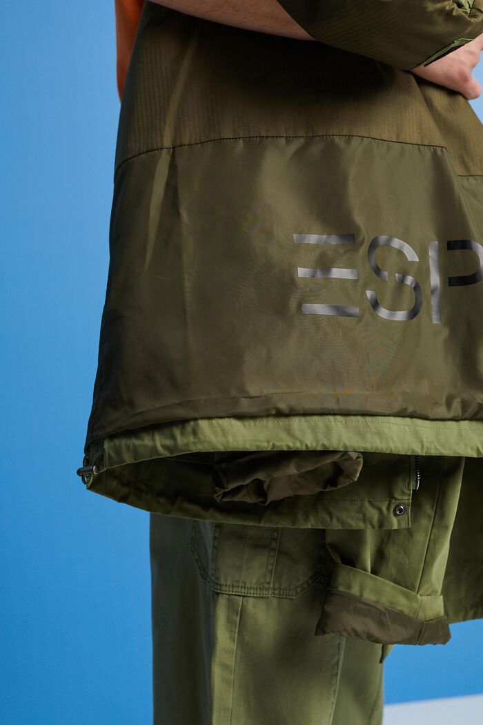 混紡棉野戰外套, 橄欖綠, detail image number 4